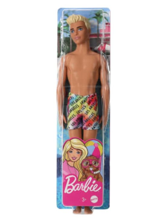 Ken: Los Angeles - Print Swim Trunk Beach Doll by Mattel Collectibles - Picture 1 of 1